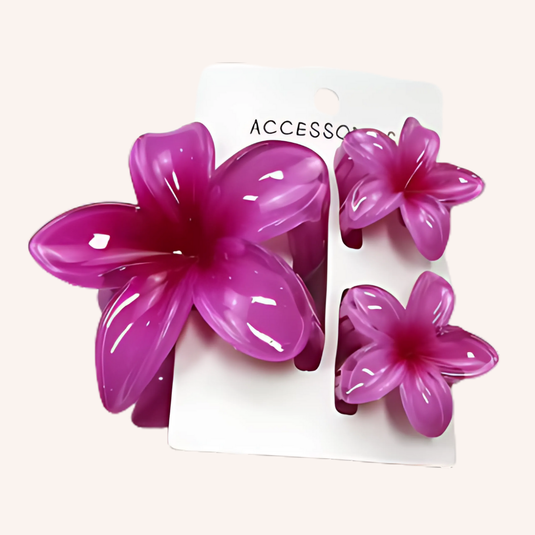 3 Pinces à cheveux Fleurs