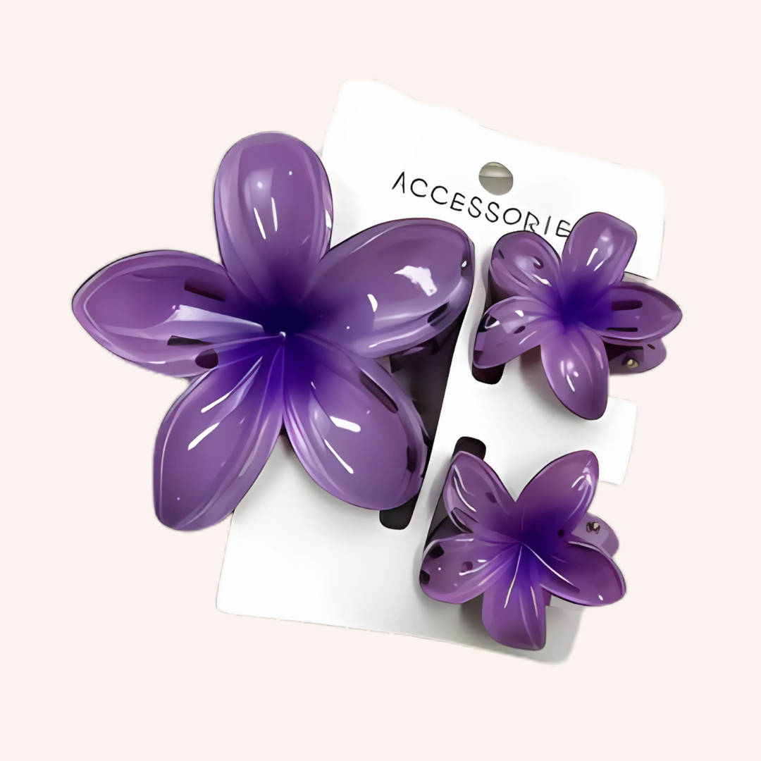 3 Pinces à cheveux Fleurs